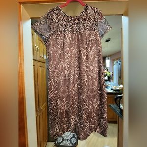 Js collection embroidered boat necklace dress